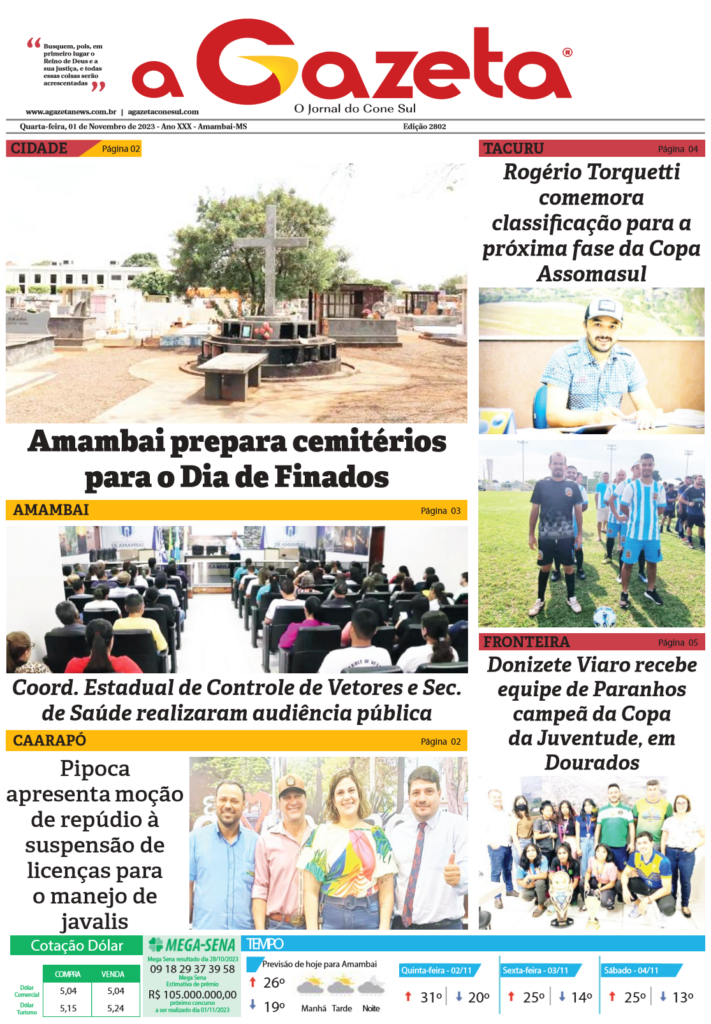 Jornal A Gazeta - Edição de 01 de novembro de 2023