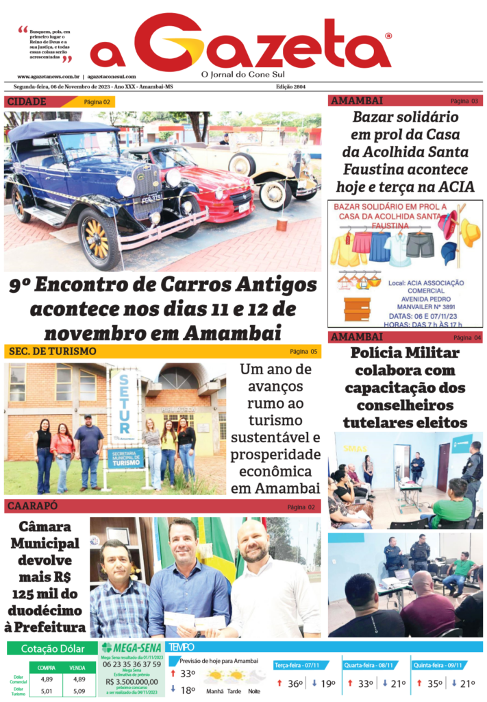 Jornal A Gazeta - Edição de 06 de novembro de 2023
