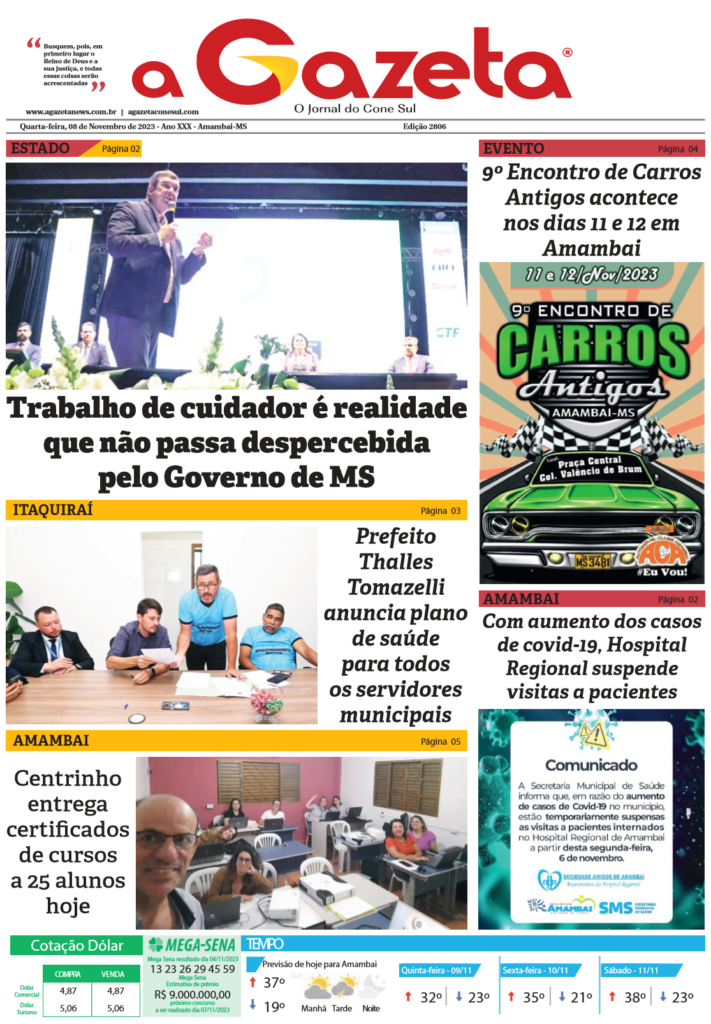 Jornal A Gazeta - Edição de 08 de novembro de 2023