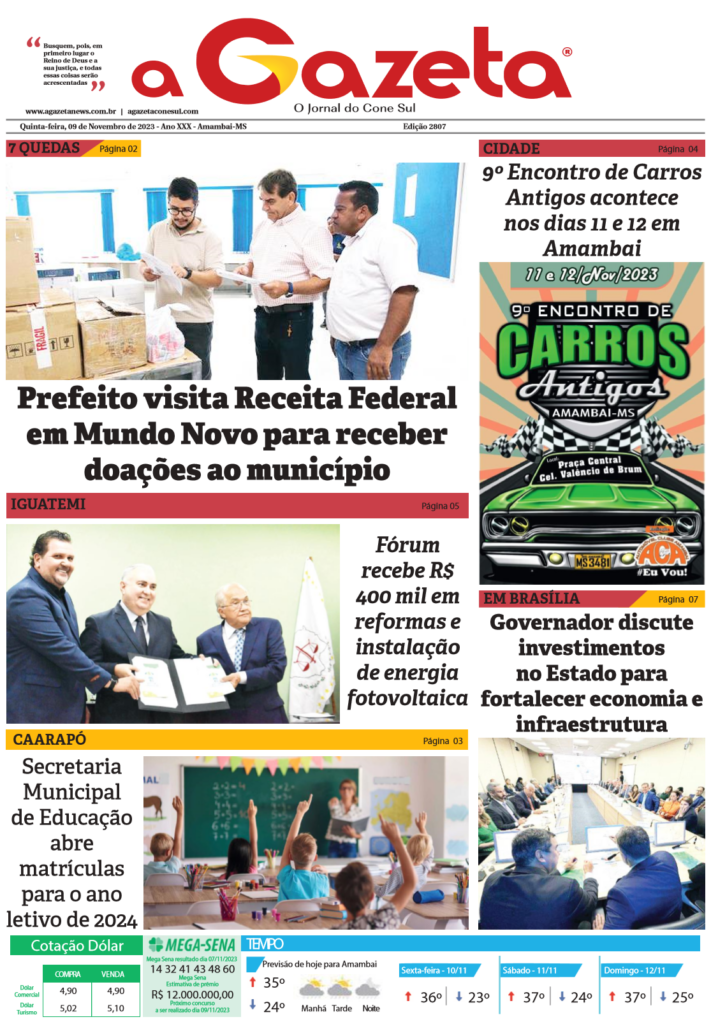 Jornal A Gazeta - Edição de 09 de novembro de 2023