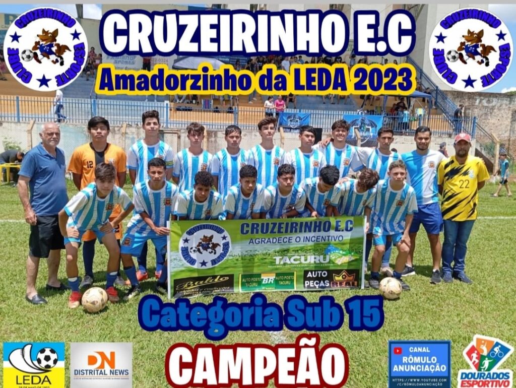 Equipe de Tacuru é campeã do “Amadorzinho” de futebol de base em Dourados