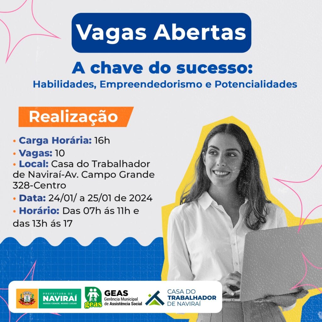 Casa do Trabalhador de Naviraí abre na quarta-feira a agenda de cursos para 2024 Casa do Trabalhador de Naviraí abre na quarta-feira a agenda de cursos para 2024