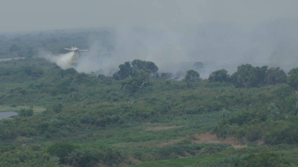Com incêndio extinto no Pantanal de MS, bombeiros fazem monitoramento na Serra do Amolar Com incêndio extinto no Pantanal de MS, bombeiros fazem monitoramento na Serra do Amolar