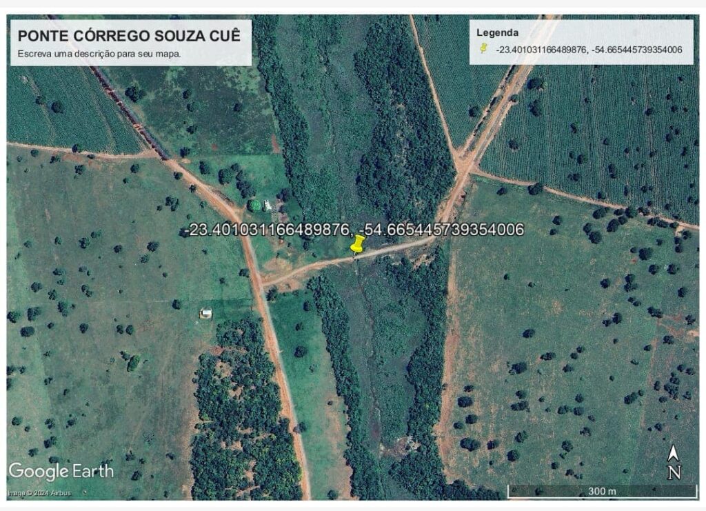 Com recursos do MAPA, Prefeitura de Iguatemi está construindo ponte de concreto na Estrada do Progresso, sobre o Córrego Souza Cuê