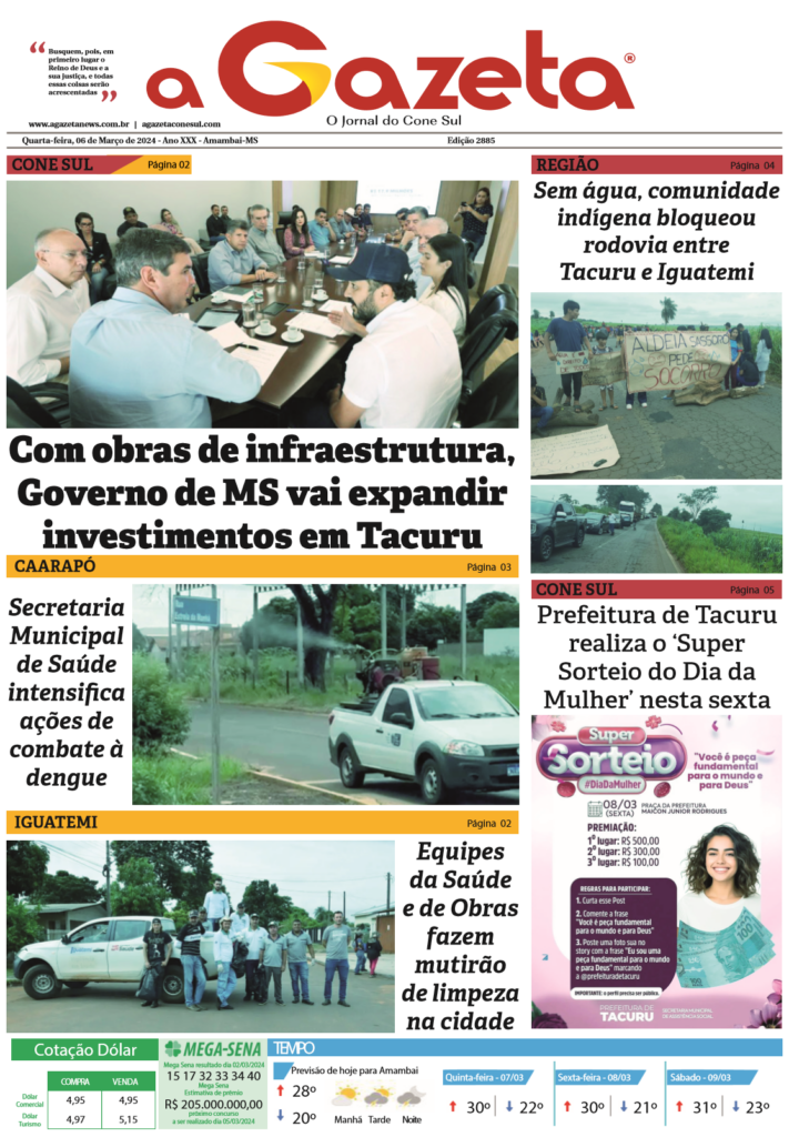 Jornal A Gazeta – Edição de 06 de março de 2024