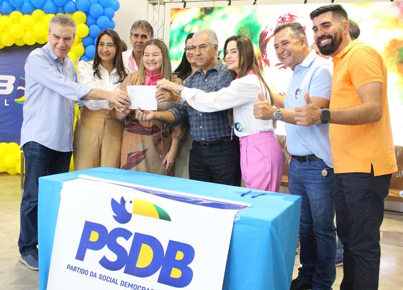 Com a presença de Reinaldo Azambuja, PSDB promove ato de filiação em Aral Moreira