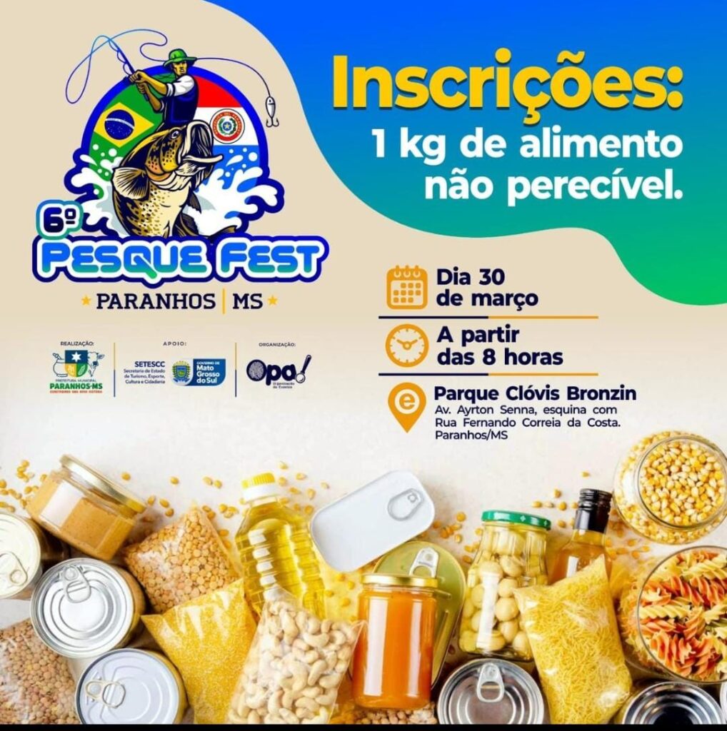 Com concurso e shows ao vivo, 6º Pesque Fest acontece neste sábado (30) em Paranhos Com concurso e shows ao vivo, 6º Pesque Fest acontece neste sábado (30) em Paranhos