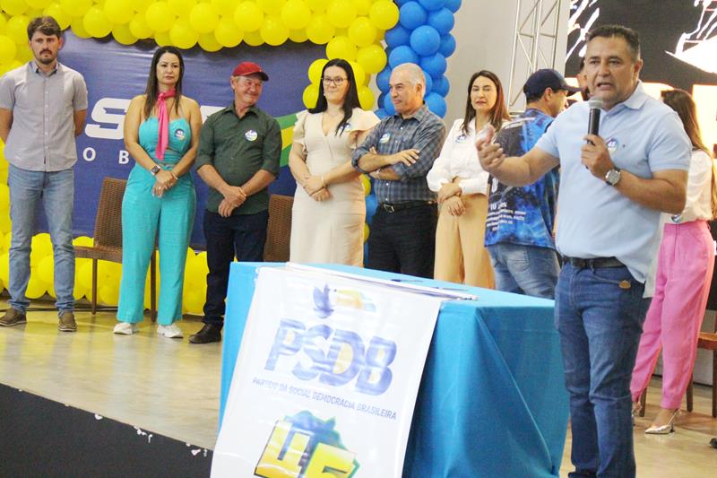 Com a presença de Reinaldo Azambuja, PSDB promove ato de filiação em Aral Moreira