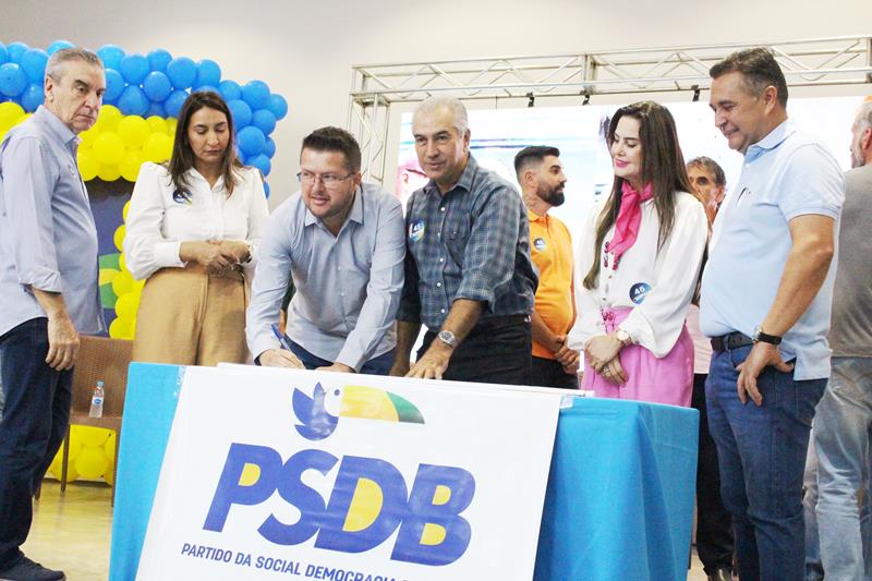 Com a presença de Reinaldo Azambuja, PSDB promove ato de filiação em Aral Moreira