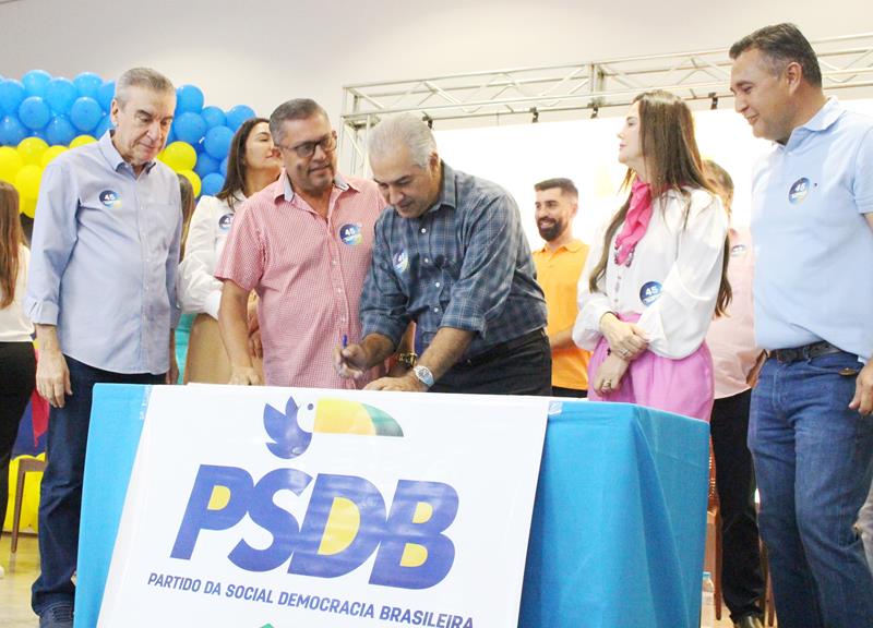 Com a presença de Reinaldo Azambuja, PSDB promove ato de filiação em Aral Moreira