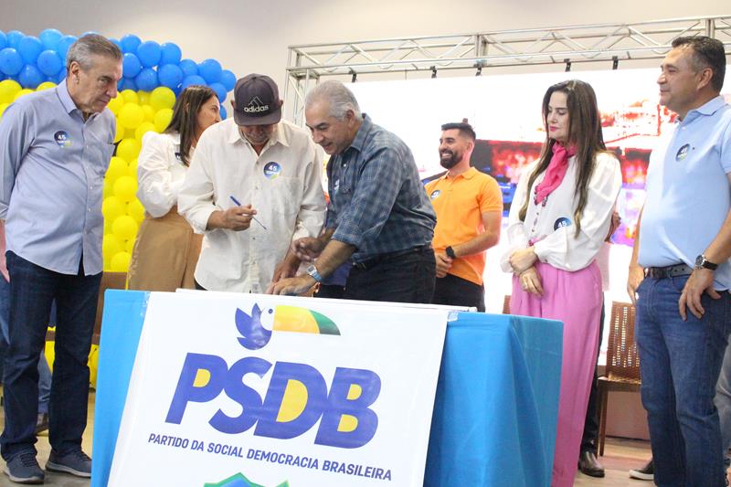 Com a presença de Reinaldo Azambuja, PSDB promove ato de filiação em Aral Moreira