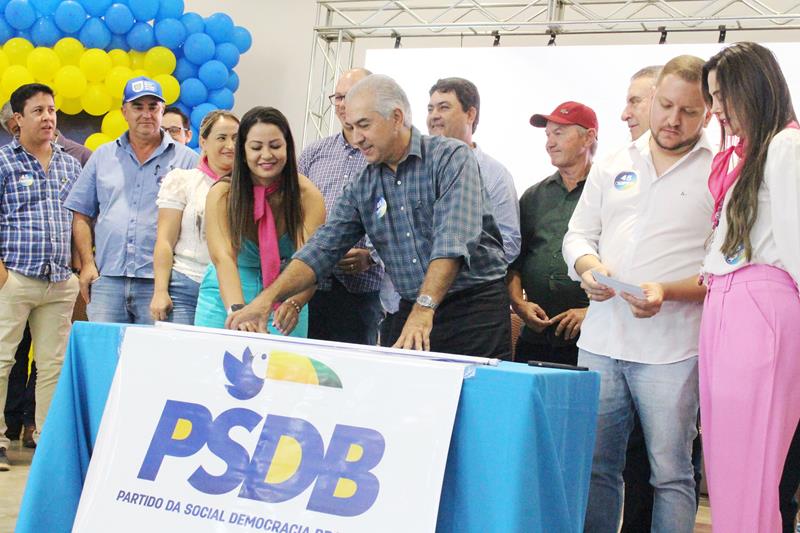 Com a presença de Reinaldo Azambuja, PSDB promove ato de filiação em Aral Moreira