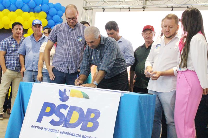 Com a presença de Reinaldo Azambuja, PSDB promove ato de filiação em Aral Moreira