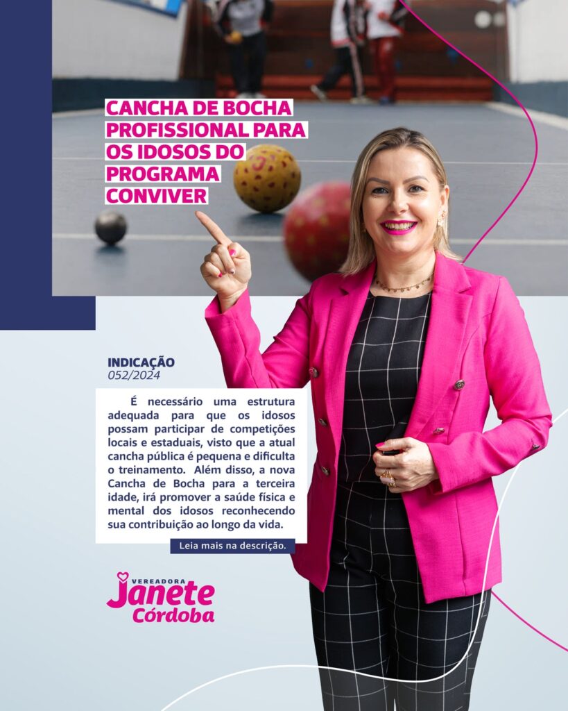 Vereadora Janete Córdoba busca por Cancha de Bocha profissional para Amambai Vereadora Janete Córdoba busca por Cancha de Bocha profissional para Amambai