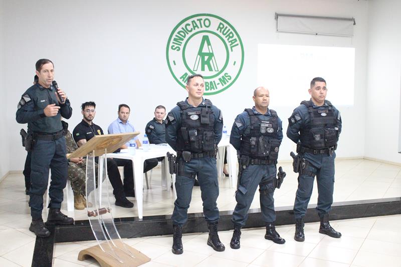 Apresentação no Sindicato Rural em Amambai do trabalho da Polícia Militar Rural em MS