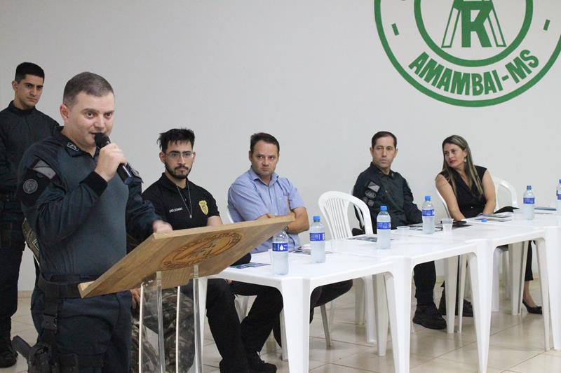 Apresentação no Sindicato Rural em Amambai do trabalho da Polícia Militar Rural em MS