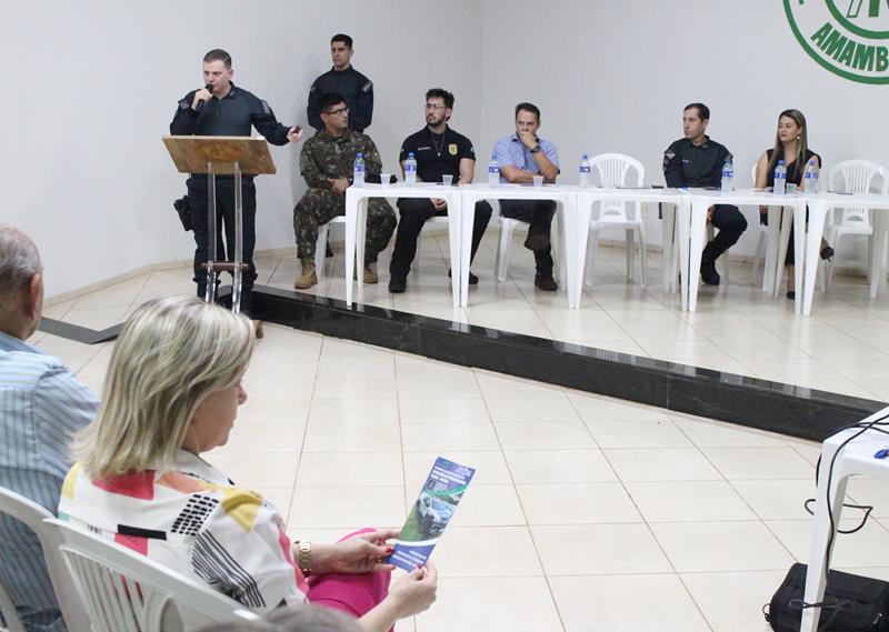 Apresentação no Sindicato Rural em Amambai do trabalho da Polícia Militar Rural em MS