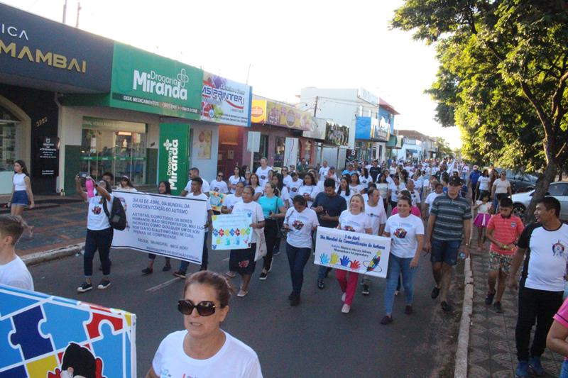 2ª Caminhada em alusão ao Dia Mundial da Conscientização do Autismo aconteceu nesse sábado, dia 20 em Amambai