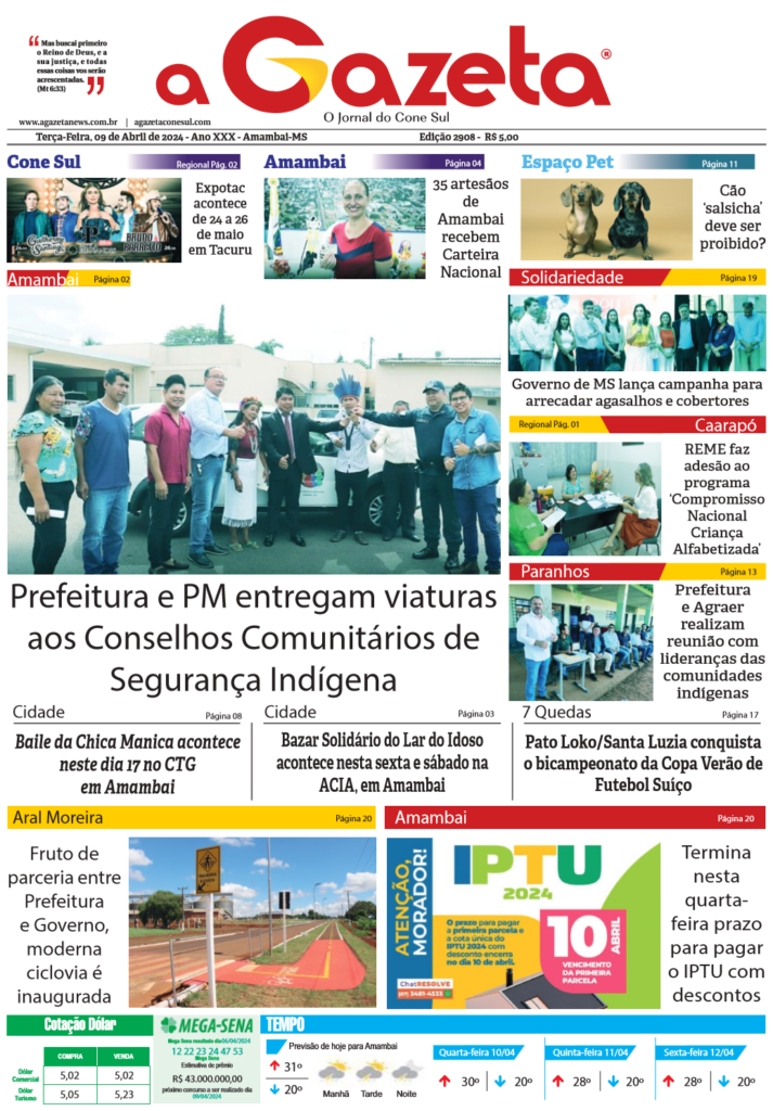 Jornal A Gazeta – Edição de 09 de abril de 2024