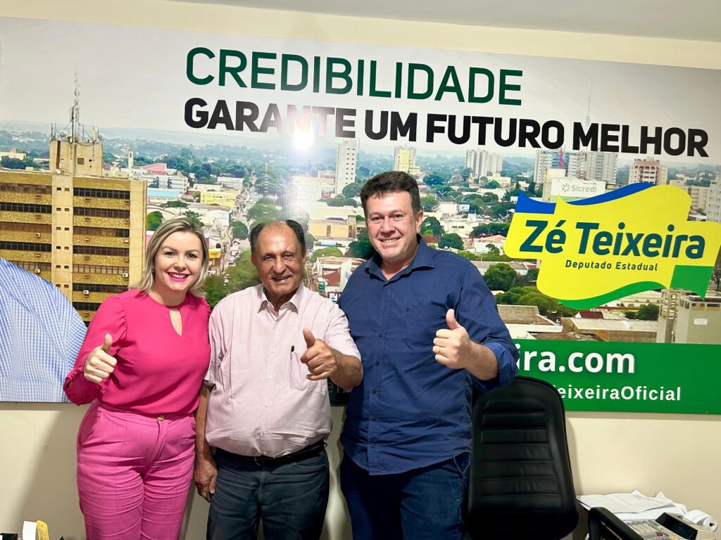 Em reunião com deputado Zé Teixeira vereadora Janete Córdoba discute melhorias para Amambai