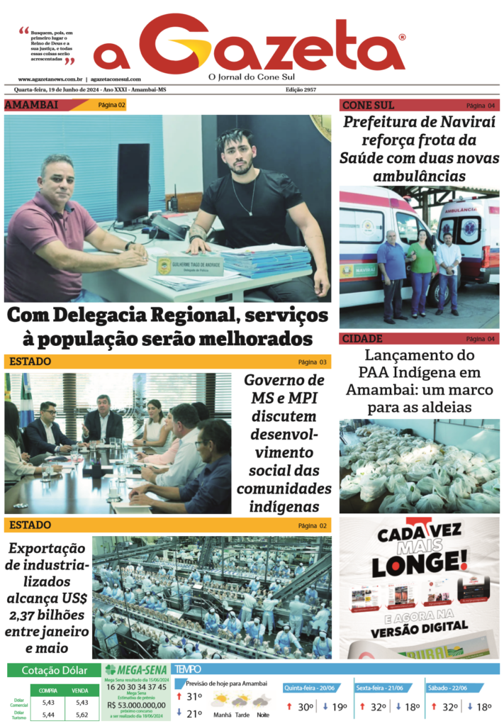 Jornal A Gazeta – Edição de 19 de junho de 2024