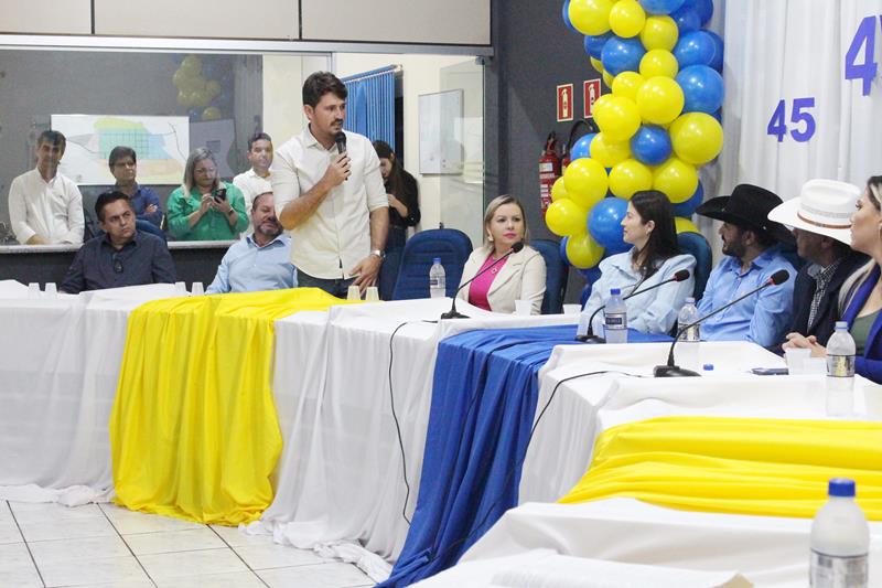Convenção da federação PSDB/Cidadania em Tacuru. Prefeito Rogério Torquetti definido como candidato a reeleição com Zé Antônio de vice