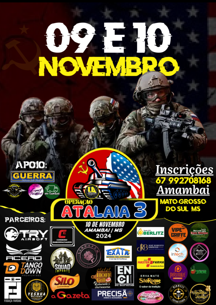 Amambai recebe evento nacional de Airsoft nos dias 9 e 10 de novembro Amambai recebe evento nacional de Airsoft nos dias 9 e 10 de novembro