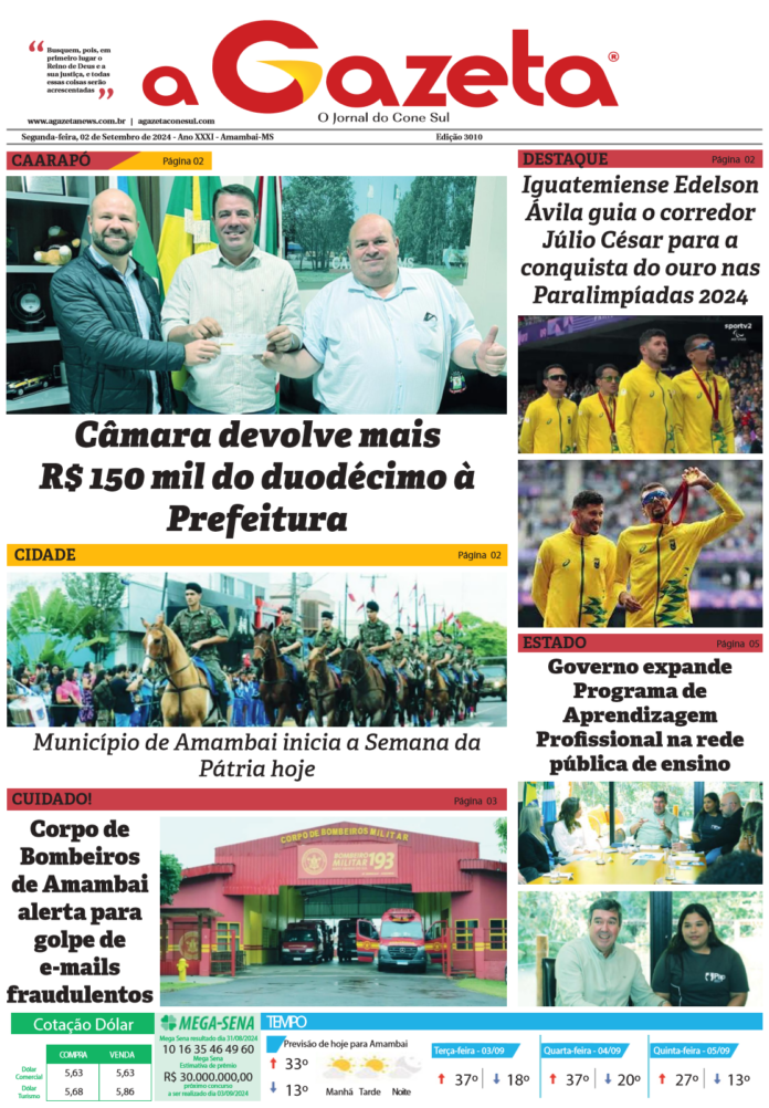 Jornal A Gazeta, dia 01 de setembro - edição 3010_1