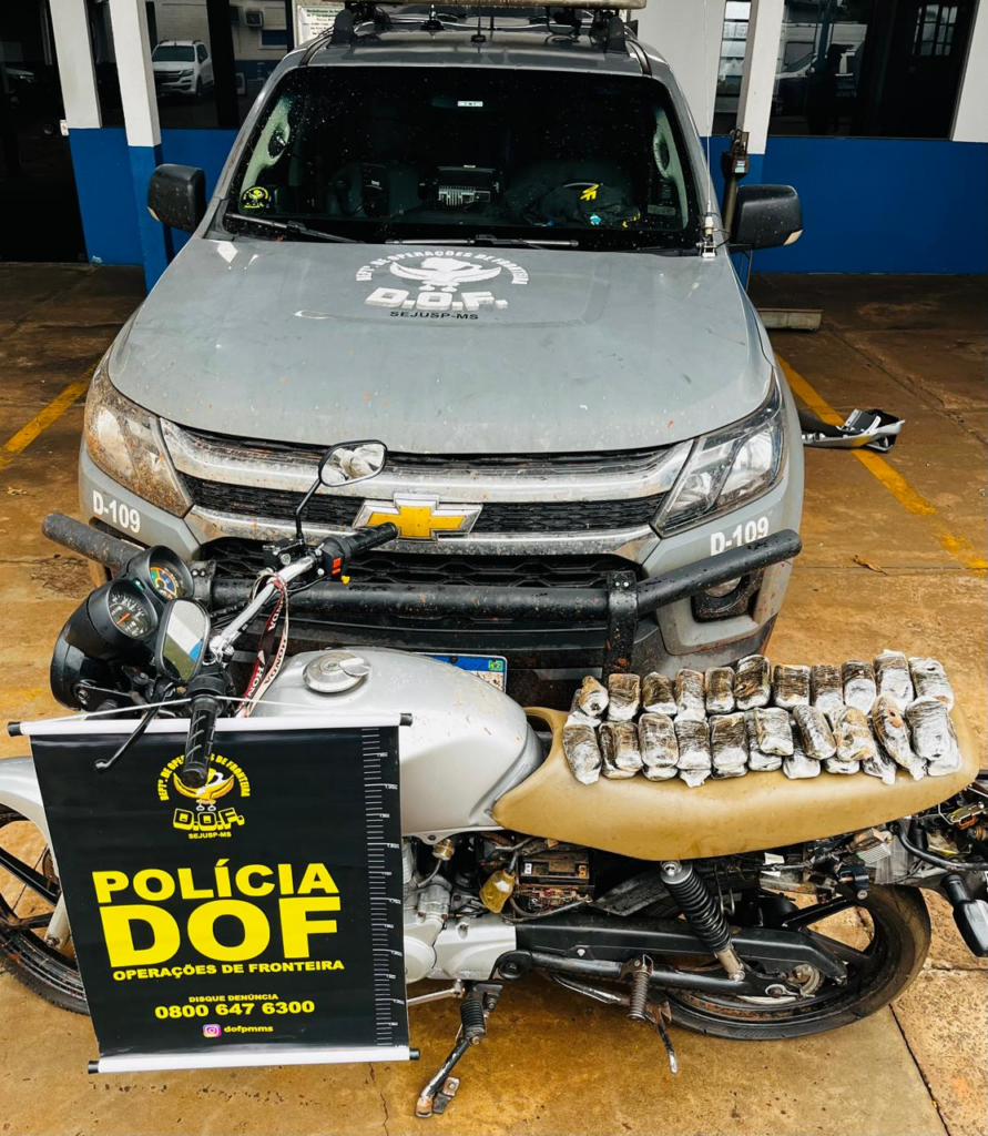 DOF apreende em Aral Moreira haxixe marroquino em moto que seguia para São Paulo DOF apreende em Aral Moreira haxixe marroquino em moto que seguia para São Paulo