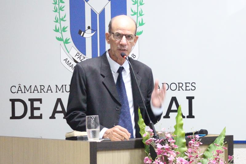 Ato de diplomação do prefeito eleito, Sérgio Barbosa, do vice, Jaime Vizotto, de vereadores e suplementes, em Amambai