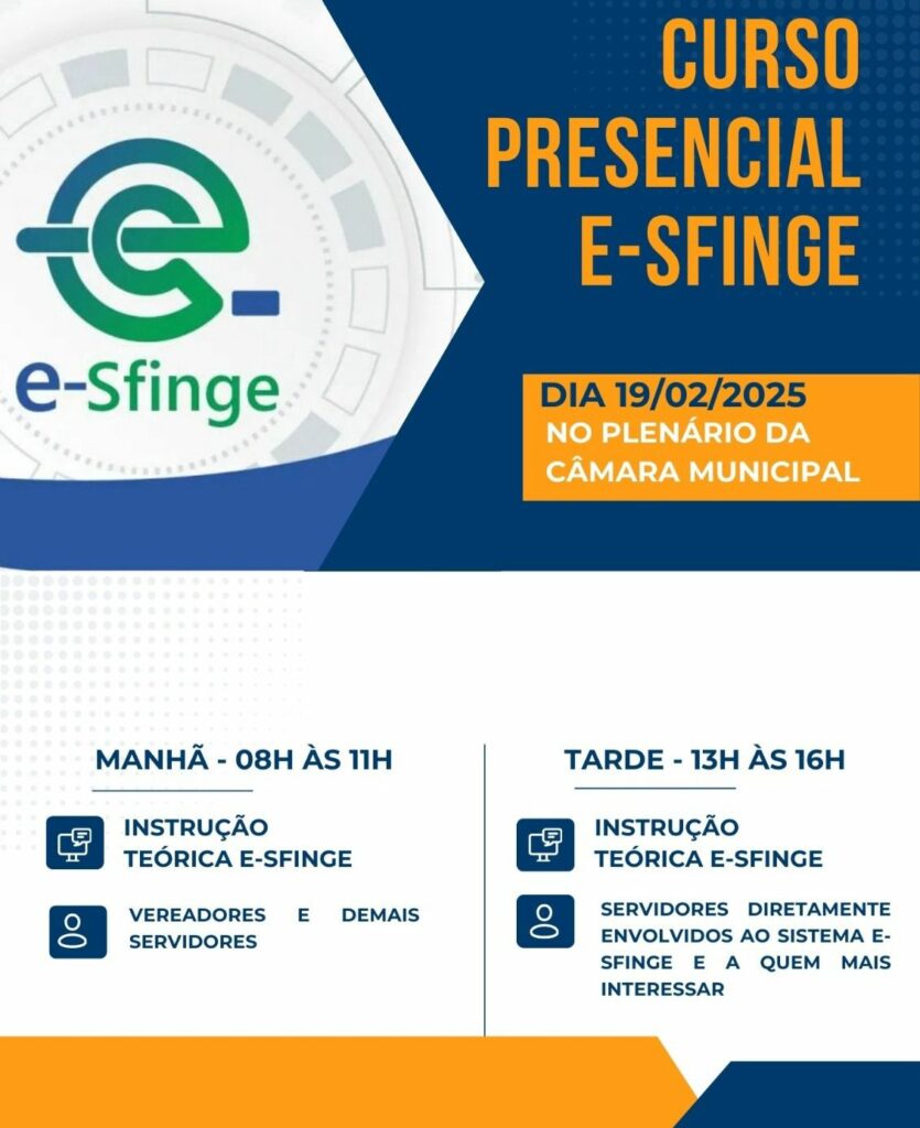Curso sobre sistema e-Sfinge está em andamento na Câmara Municipal de Iguatemi Curso sobre sistema e-Sfinge está em andamento na Câmara Municipal de Iguatemi