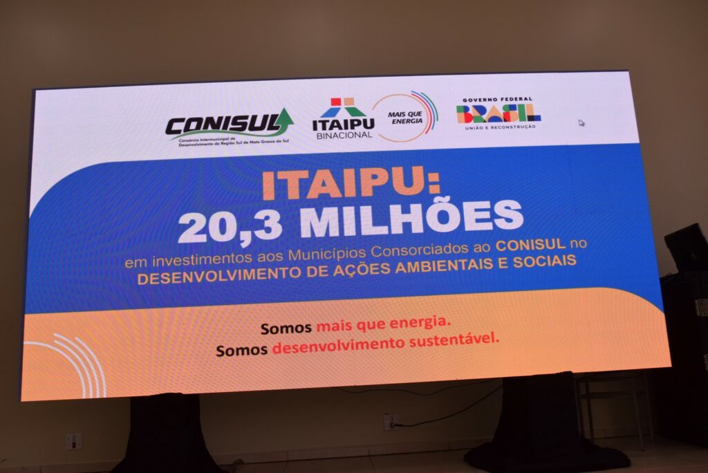 Itaipu e Conisul realizam reunião em Iguatemi para entrega de R$ 20,3 milhões em ações e investimentos aos municípios consorciados Itaipu e Conisul realizam reunião em Iguatemi para entrega de R$ 20,3 milhões em ações e investimentos aos municípios consorciados