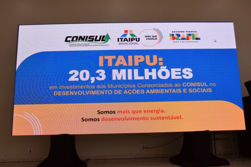 Itaipu e Conisul realizam reunião em Iguatemi para entrega de R$ 20,3 milhões em ações e investimentos aos municípios consorciados Itaipu e Conisul realizam reunião em Iguatemi para entrega de R$ 20,3 milhões em ações e investimentos aos municípios consorciados