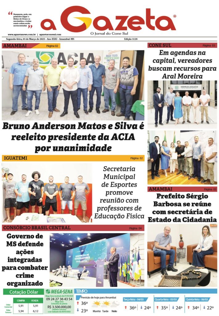 Jornal A Gazeta – Edição de 03 de março de 2025