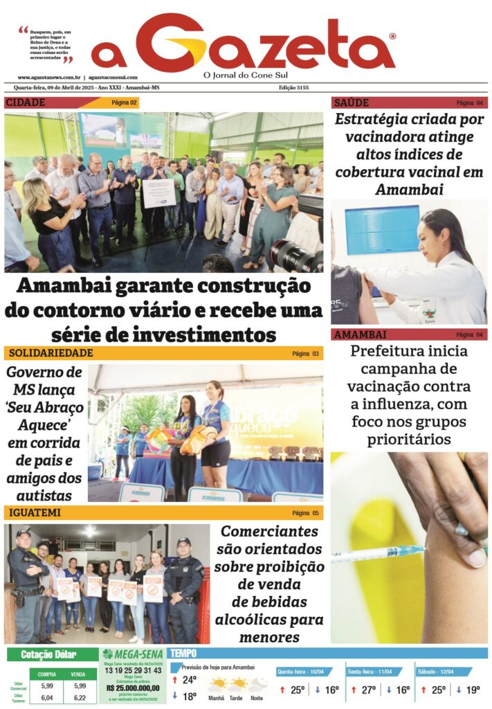 Jornal A Gazeta – Edição de 09 de abril de 2025