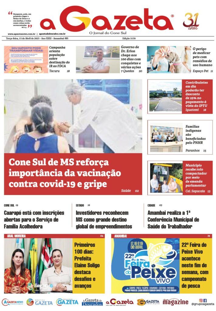 Jornal A Gazeta – Edição de 15 de abril de 2025