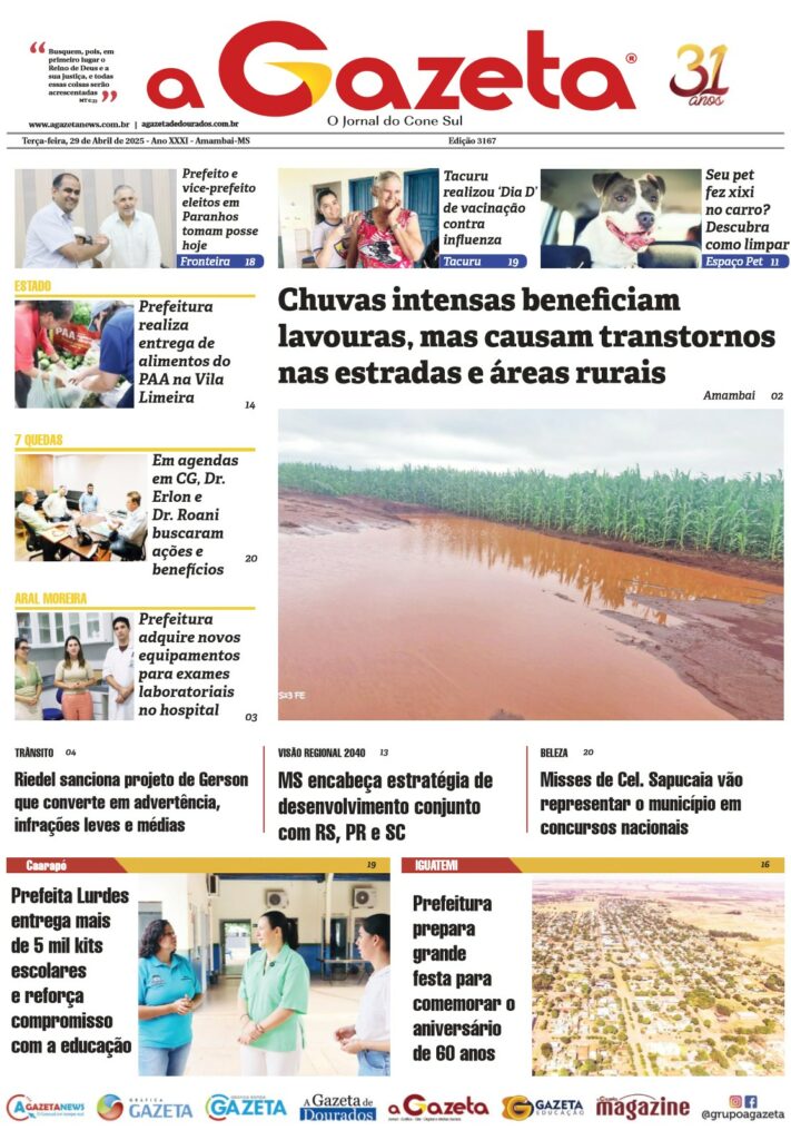 Jornal A Gazeta – Edição de 29 de abril de 2025