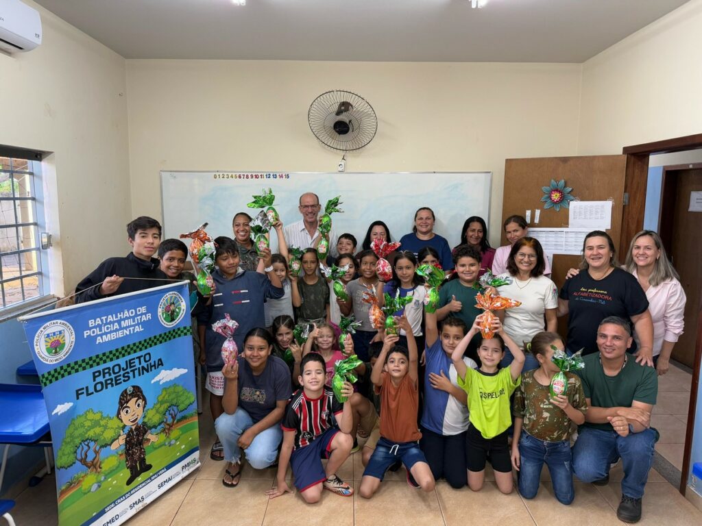 Alunos do Projeto Florestinha recebem ovos de Páscoa em ação da Prefeitura de Amambai