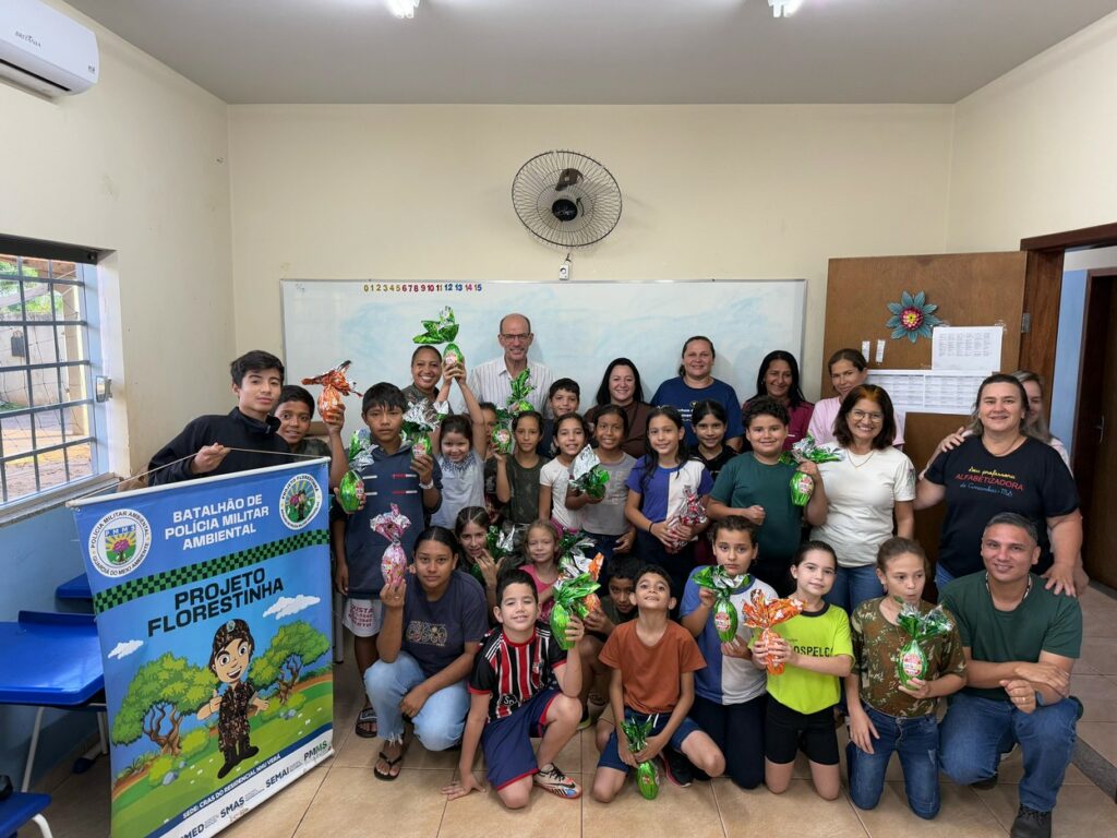 Alunos do Projeto Florestinha recebem ovos de Páscoa em ação da Prefeitura de Amambai