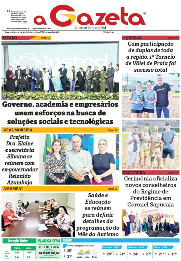 Jornal A Gazeta – Edição de 02 de abril de 2025