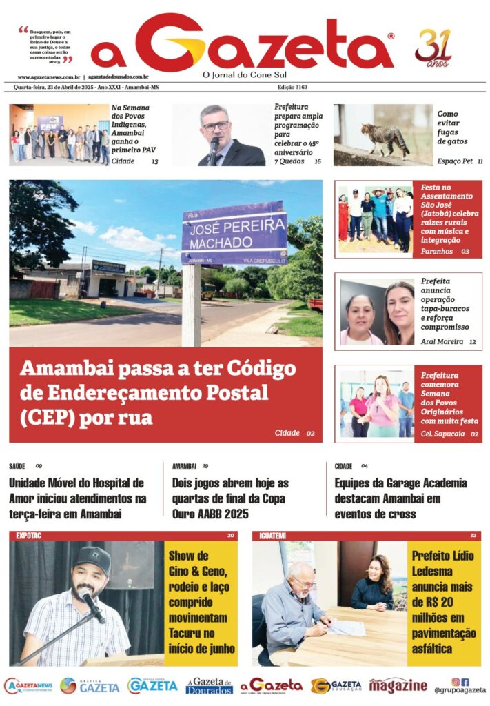 Jornal A Gazeta – Edição de 23 de abril de 2025