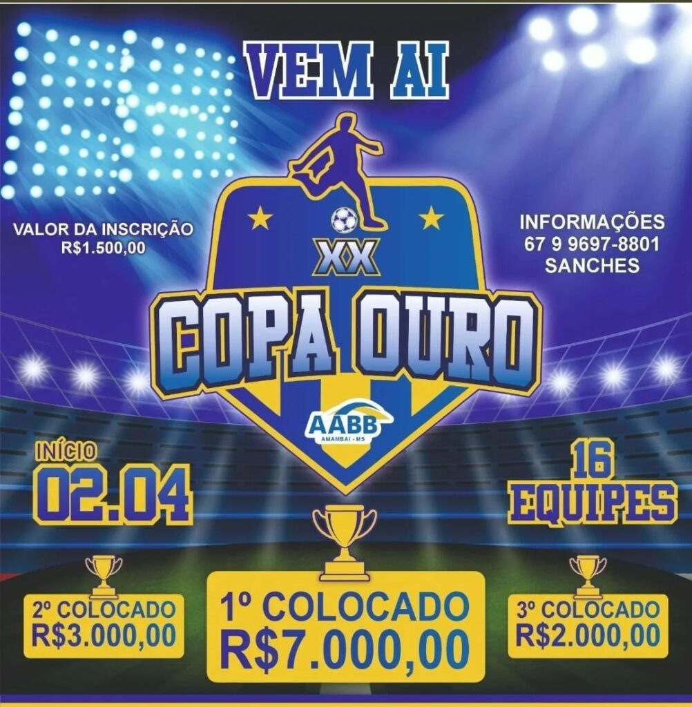 Dois jogos abrem nesta quarta (23) a fase quartas de final da Copa Ouro AABB 2025 em Amambai