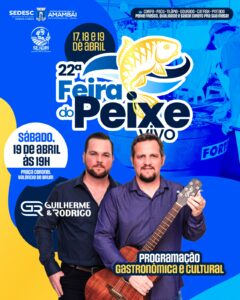 Sábado é dia de sabor e cultura na 22ª Feira do Peixe Vivo