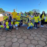 Maio Amarelo: Prefeitura de Aral Moreira realiza ação educativa nas ruas e palestra para crianças sobre segurança no trânsito