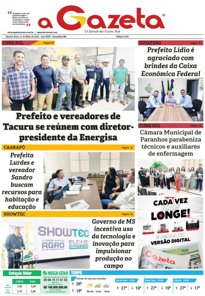 Jornal A Gazeta – Edição de 21 de maio de 2025
