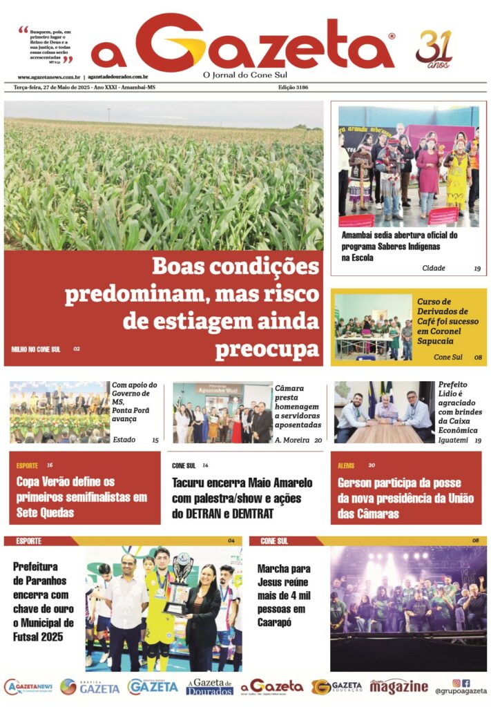 Jornal A Gazeta – Edição de 27 de maio de 2025
