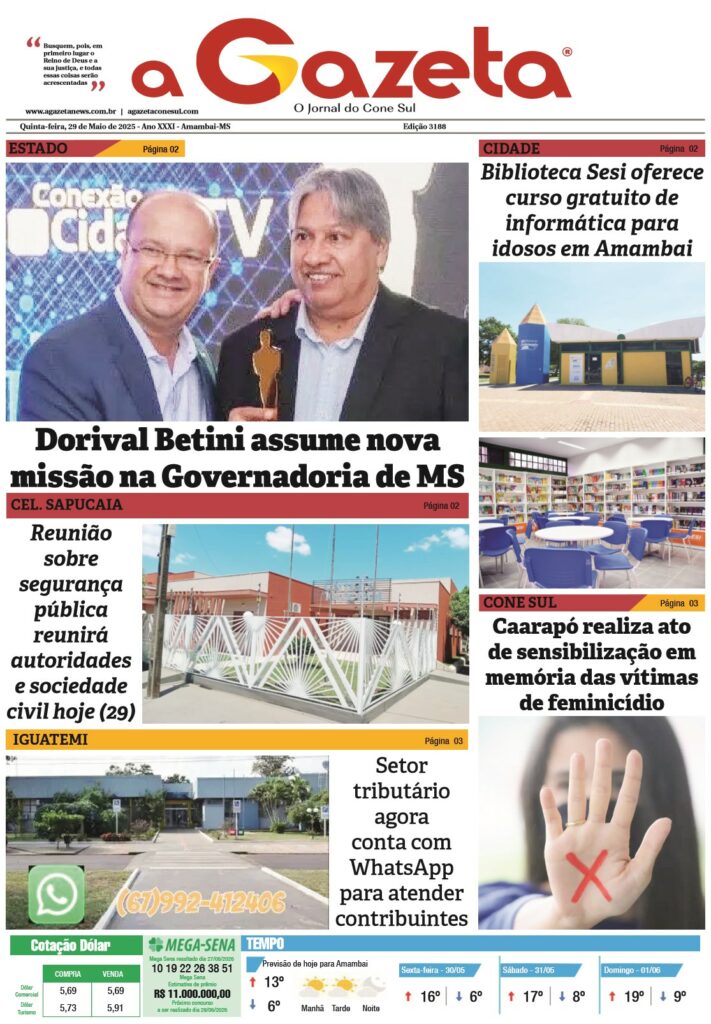 Jornal A Gazeta – Edição de 29 de maio de 2025