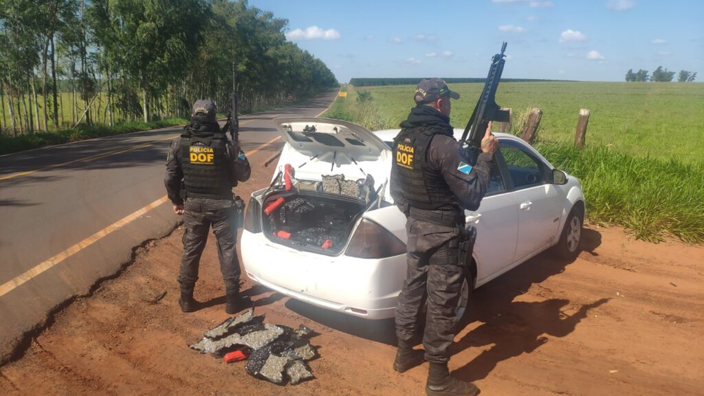 DOF apreende mais de 350 quilos de drogas em Tacuru que seguiam para Minas Gerais
