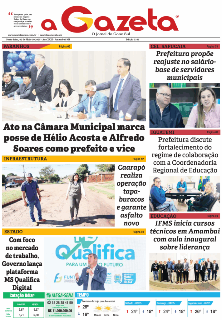 Jornal A Gazeta – Edição de 02 de maio de 2025