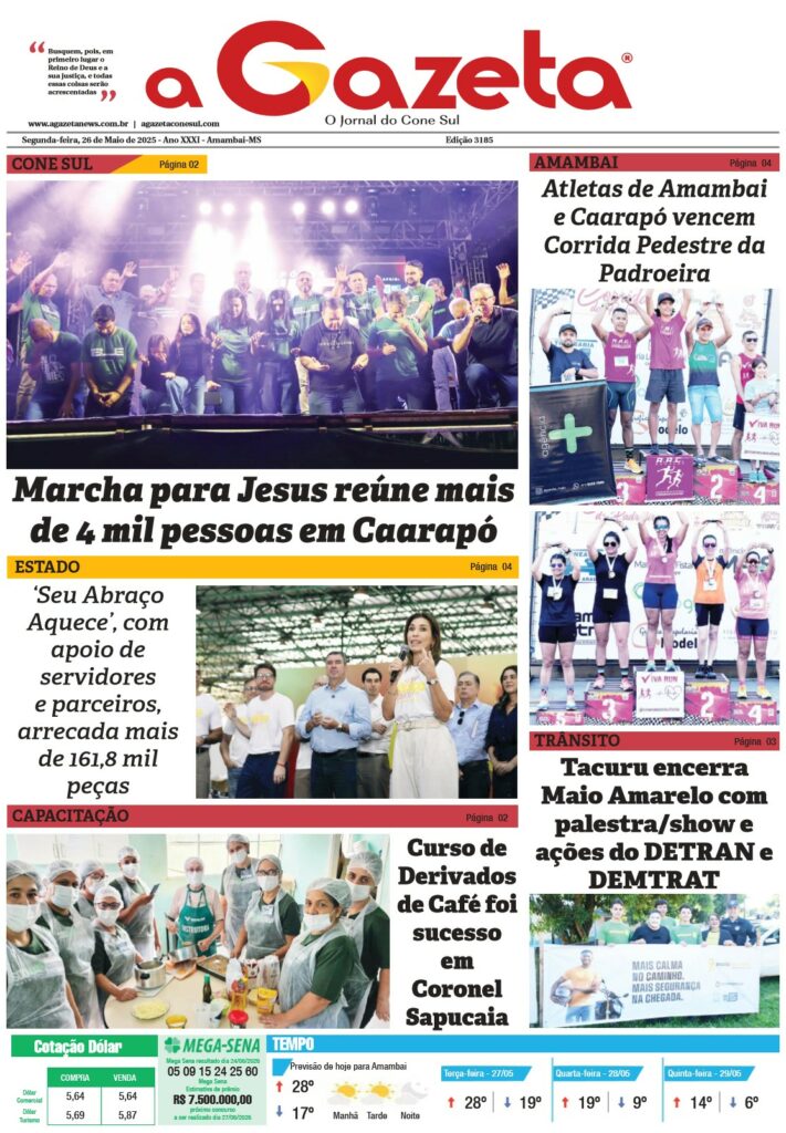 Jornal A Gazeta – Edição de 26 de maio de 2025